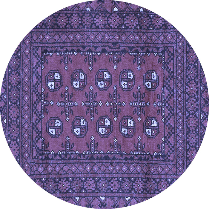 Round Machine Washable Persian Blue Traditional Rug, wshtr2691blu
