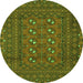 Machine Washable Persian Green Traditional Area Rugs, wshtr2691grn