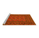 Sideview of Machine Washable Persian Yellow Traditional Rug, wshtr2691yw