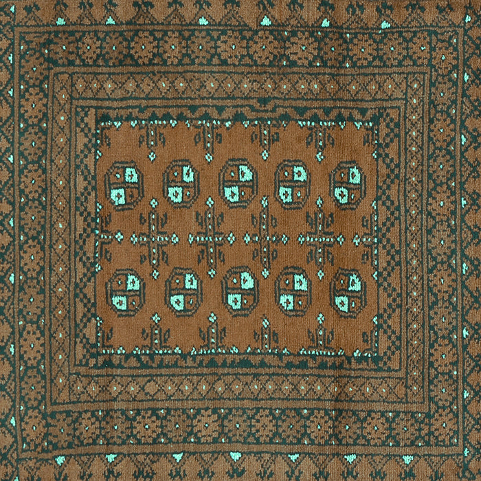 Square Persian Turquoise Traditional Rug, tr2691turq