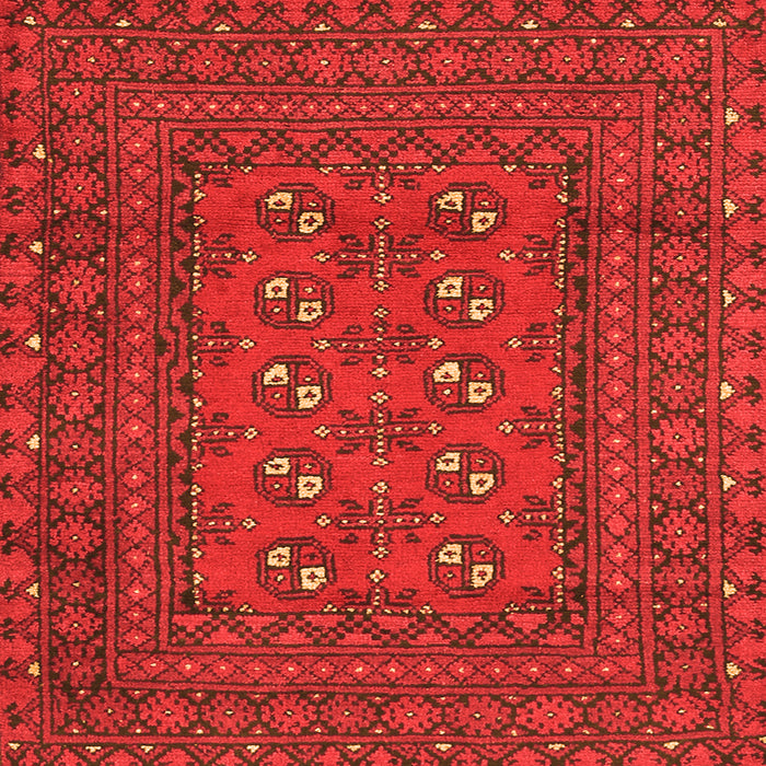 Round Machine Washable Persian Orange Traditional Area Rugs, wshtr2691org