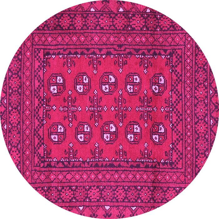 Round Persian Pink Traditional Rug, tr2691pnk