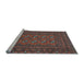 Sideview of Machine Washable Persian Light Blue Traditional Rug, wshtr2691lblu