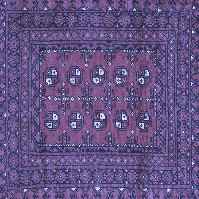 Square Machine Washable Persian Blue Traditional Rug, wshtr2691blu