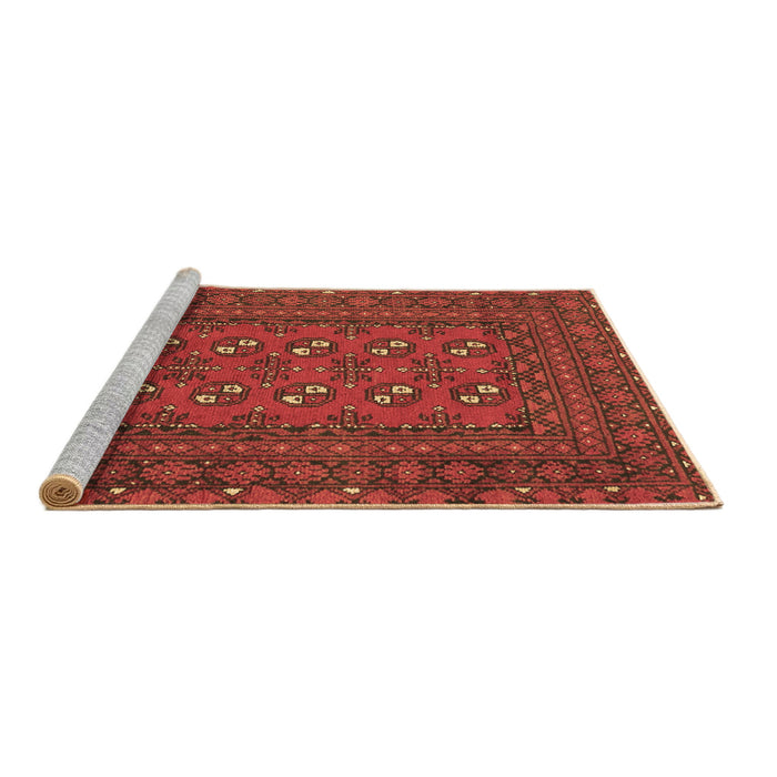 Sideview of Machine Washable Persian Brown Traditional Rug, wshtr2691brn
