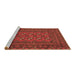 Sideview of Machine Washable Persian Brown Traditional Rug, wshtr2691brn