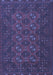 Machine Washable Persian Blue Traditional Rug, wshtr2692blu