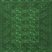 Square Persian Emerald Green Traditional Rug, tr2692emgrn
