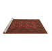 Sideview of Machine Washable Persian Brown Traditional Rug, wshtr2692brn