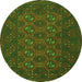 Machine Washable Persian Green Traditional Area Rugs, wshtr2692grn