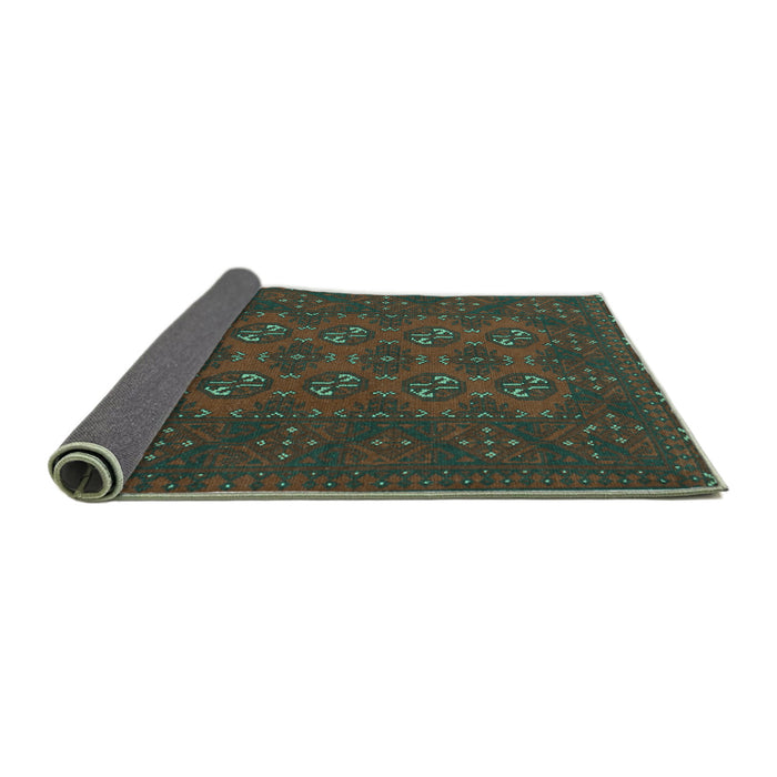 Sideview of Persian Turquoise Traditional Rug, tr2692turq