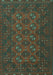 Machine Washable Persian Turquoise Traditional Area Rugs, wshtr2692turq