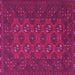 Square Machine Washable Persian Pink Traditional Rug, wshtr2692pnk