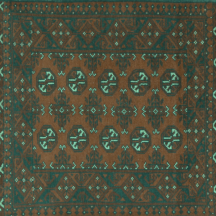 Square Machine Washable Persian Turquoise Traditional Area Rugs, wshtr2692turq