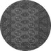 Machine Washable Persian Gray Traditional Rug, wshtr2692gry