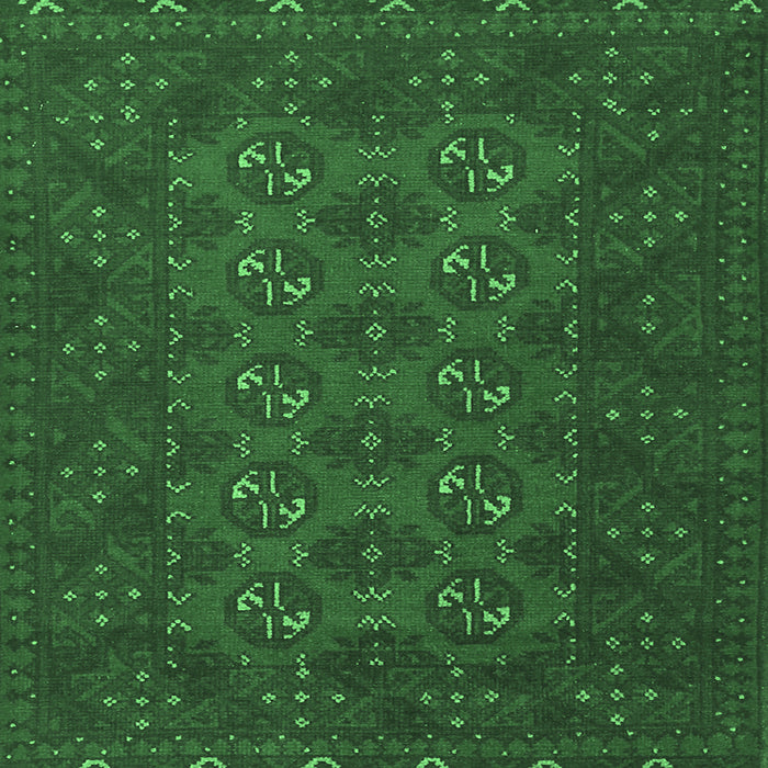 Square Machine Washable Persian Emerald Green Traditional Area Rugs, wshtr2692emgrn