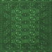 Square Machine Washable Persian Emerald Green Traditional Area Rugs, wshtr2692emgrn