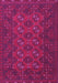 Machine Washable Persian Pink Traditional Rug, wshtr2692pnk