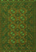 Serging Thickness of Machine Washable Persian Green Traditional Area Rugs, wshtr2692grn