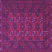 Square Machine Washable Persian Purple Traditional Area Rugs, wshtr2692pur