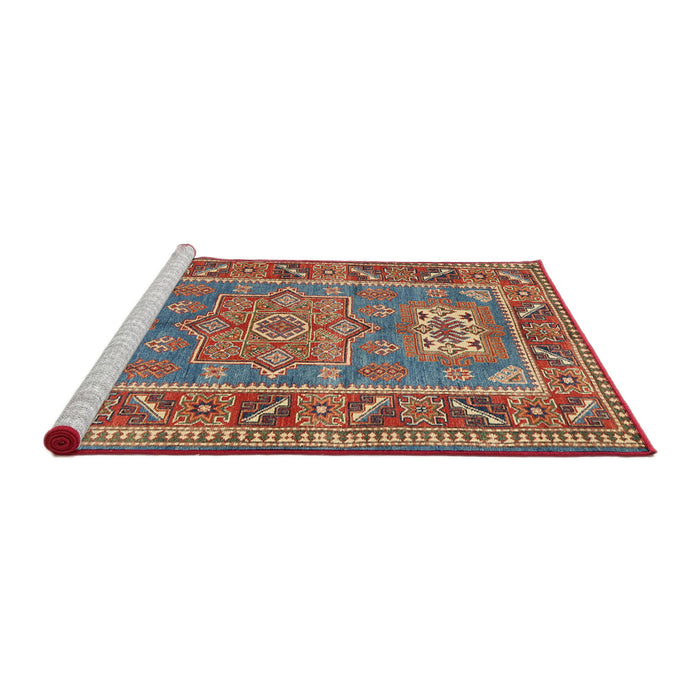 Sideview of Machine Washable Traditional Fire Brick Red Rug, wshtr2693