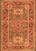 Geometric Orange Traditional Rug, tr2693org