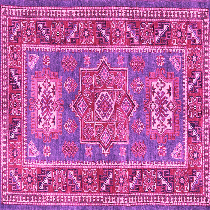 Square Geometric Pink Traditional Rug, tr2693pnk
