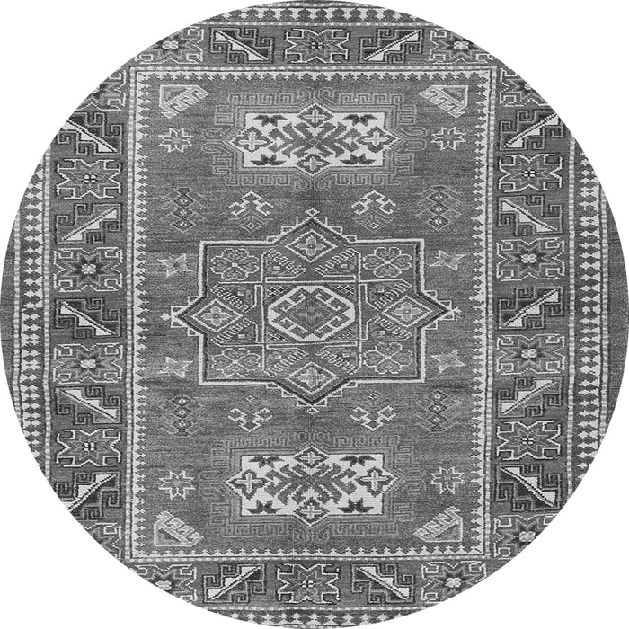 Square Geometric Gray Traditional Rug, tr2693gry