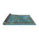 Sideview of Geometric Light Blue Traditional Rug, tr2693lblu