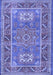 Geometric Blue Traditional Rug, tr2693blu