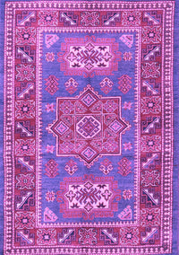 Geometric Purple Traditional Rug, tr2693pur