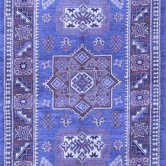 Geometric Blue Traditional Rug, tr2693blu