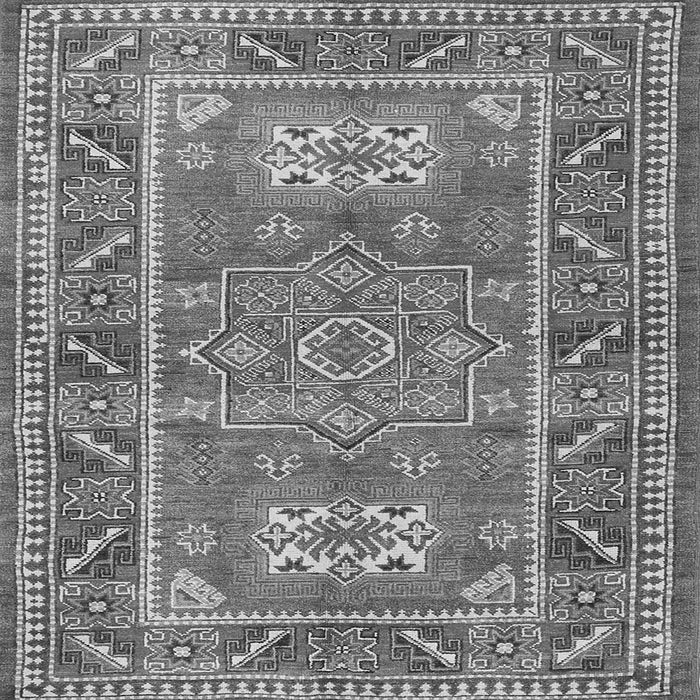 Serging Thickness of Geometric Gray Traditional Rug, tr2693gry