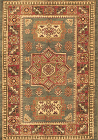 Geometric Brown Traditional Rug, tr2693brn