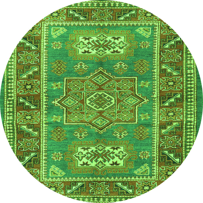 Machine Washable Geometric Green Traditional Area Rugs, wshtr2693grn