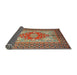 Sideview of Traditional Brown Red Persian Rug, tr2694