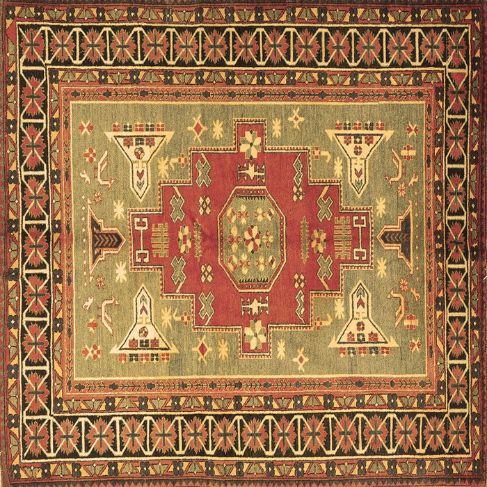 Square Persian Brown Traditional Rug, tr2694brn