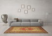 Machine Washable Persian Brown Traditional Rug in a Living Room,, wshtr2694brn