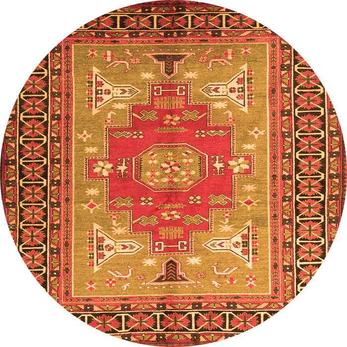 Square Persian Orange Traditional Rug, tr2694org