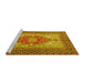 Sideview of Machine Washable Persian Yellow Traditional Rug, wshtr2694yw