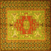 Square Persian Yellow Traditional Rug, tr2694yw