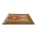 Sideview of Machine Washable Persian Brown Traditional Rug, wshtr2694brn