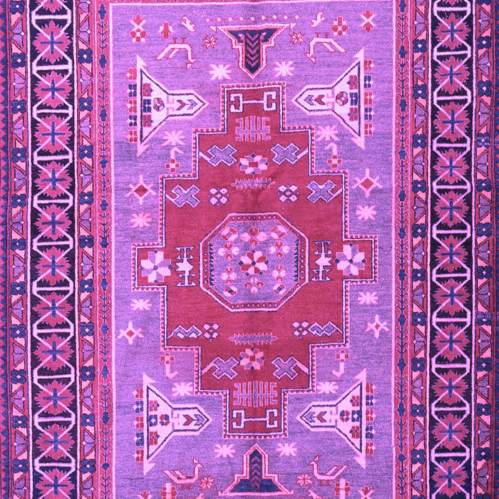 Machine Washable Persian Purple Traditional Area Rugs, wshtr2694pur