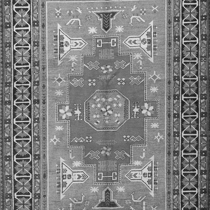 Serging Thickness of Machine Washable Persian Gray Traditional Rug, wshtr2694gry