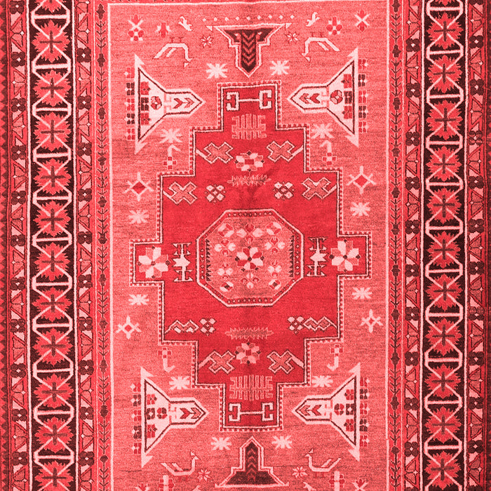 Machine Washable Persian Red Traditional Rug, wshtr2694red