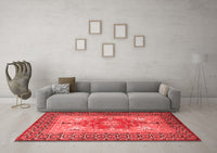 Machine Washable Persian Red Traditional Rug, wshtr2694red