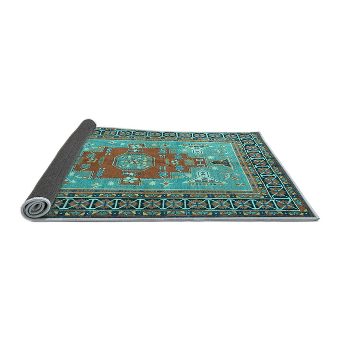 Sideview of Persian Light Blue Traditional Rug, tr2694lblu