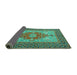 Sideview of Persian Turquoise Traditional Rug, tr2694turq