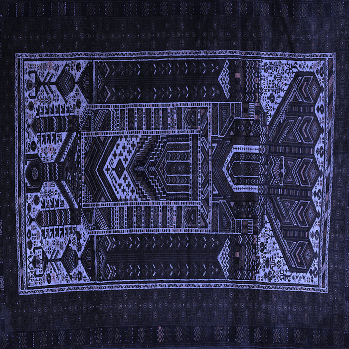 Square Persian Blue Traditional Rug, tr2695blu