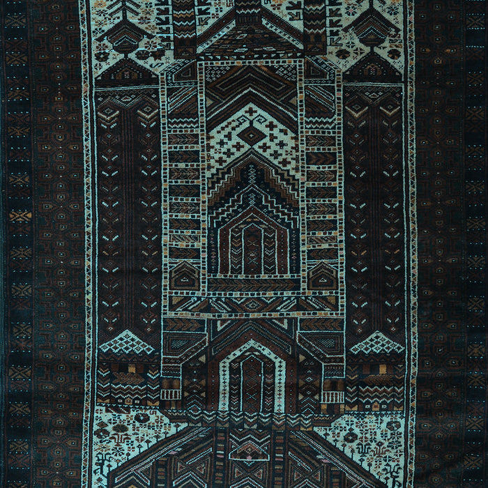 Machine Washable Persian Light Blue Traditional Rug, wshtr2695lblu